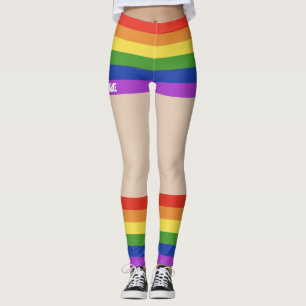 Gay Pride Faux Shorts & Legs Leggings