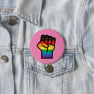 Gay Pride Fist 7.5 Cm Round Badge