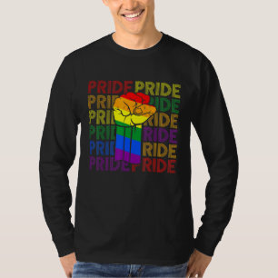 Gay Pride Fist Bump Lgbt - Lgbtq Lesbian Lgbt Mont T-Shirt