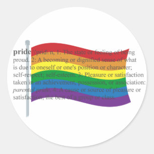 Gay Pride Flag Classic Round Sticker