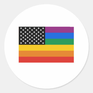 Gay Pride Flag Classic Round Sticker
