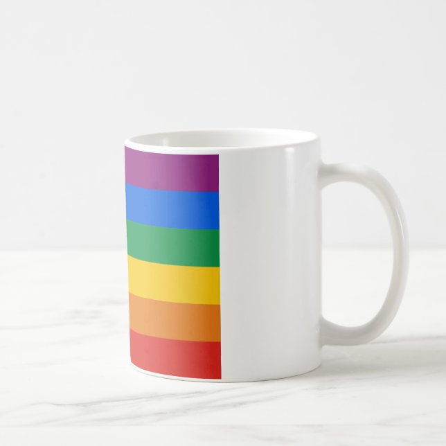 Gay Pride Flag Coffee Mug (Right)