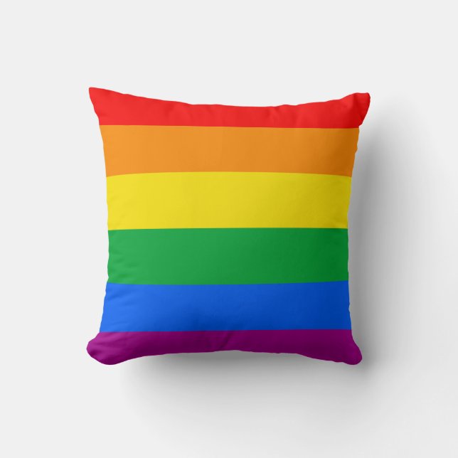 GAY PRIDE FLAG CUSHION (Front)