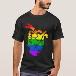 Gay Pride Flag Heart LGBTQ Trans Lesbian Queer Pri T-Shirt