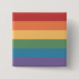 Gay Pride Flag Heathered 15 Cm Square Badge