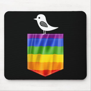 Gay Pride Flag Little Bird Lgbt Resist Pride  Mouse Pad