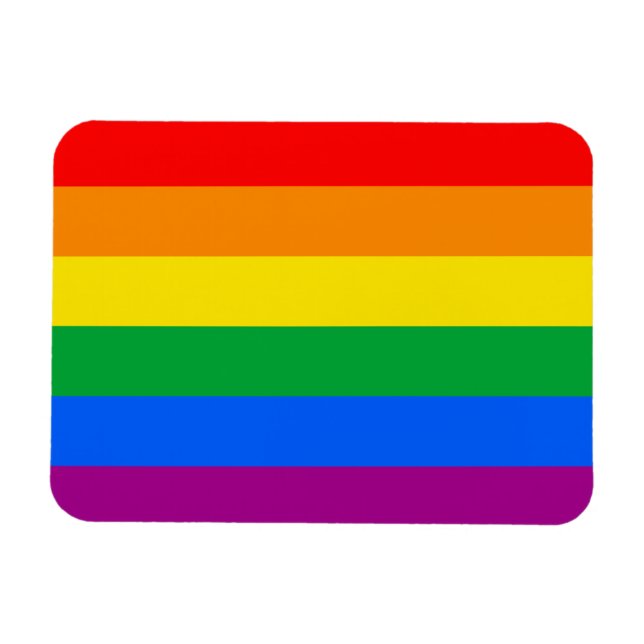 Gay Pride Flag Magnet (Horizontal)