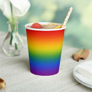 Gay Pride Flag Paper Cups