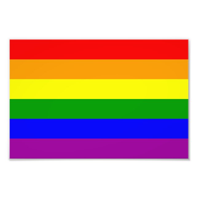 Gay Pride Flag Photo Print (Front)