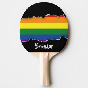Gay pride Flag Ping Pong Paddle