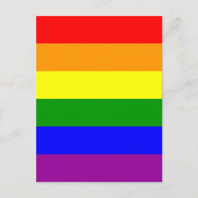 Gay Pride Flag Postcard (Front)