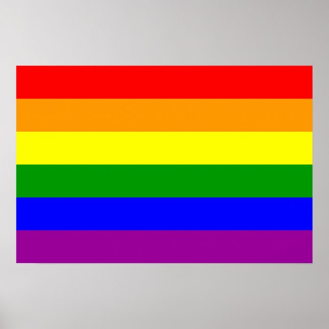 Gay Pride Flag / Rainbow Flag Poster (Front)