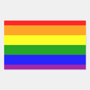 Gay Pride Flag / Rainbow Flag Rectangular Sticker