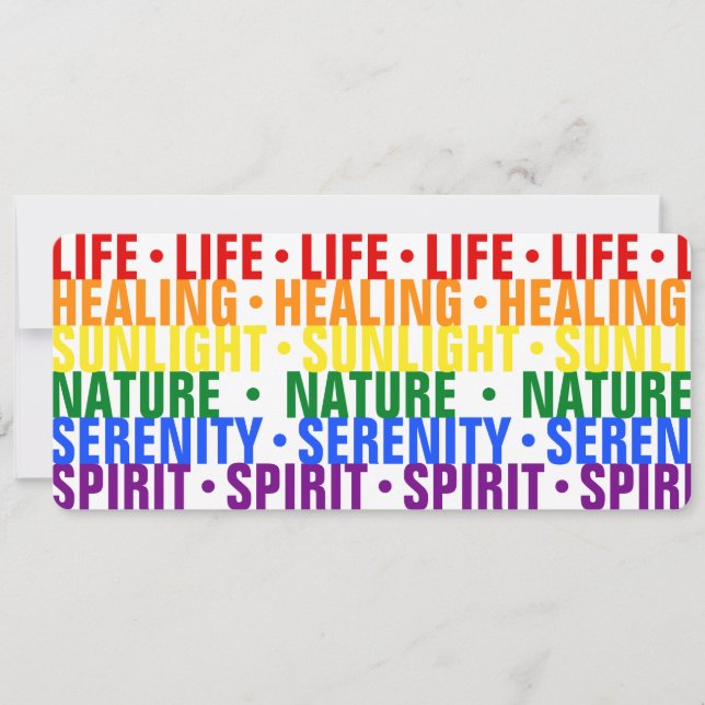 Gay Pride Flag Rainbow Typography Notes Bookmark (Front)
