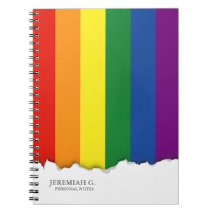 Gay pride Flag Spiral Notebook