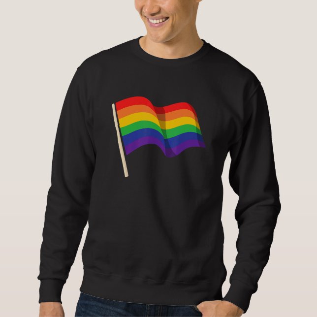 Gay Pride Flag  Subtle Gay Pride Sweatshirt (Front)
