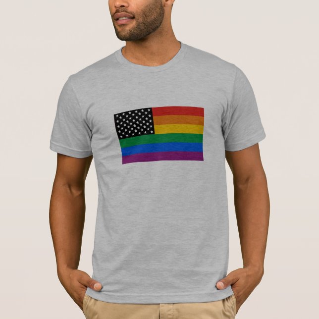 Gay Pride Flag T-Shirt (Front)