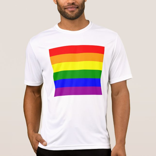 Gay Pride Flag T-Shirt (Front)