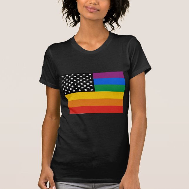 Gay Pride Flag T-Shirt (Front)