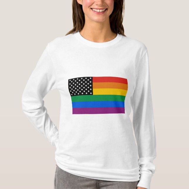Gay Pride Flag T-Shirt (Front)