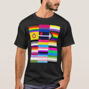 Gay Pride Flags Rainbow Word Design T-Shirt