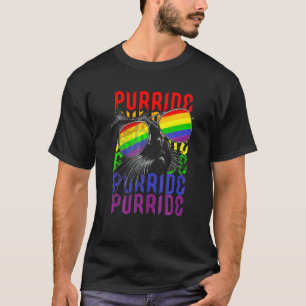 Gay Pride For Women Men Lgb Daddy Cat Cat  Purride T-Shirt