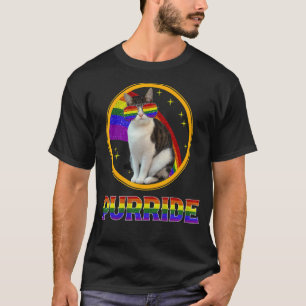 Gay Pride For Women Men Lgbt Daddy Cat Cat  Purrid T-Shirt