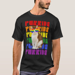 Gay Pride For Women Men Lgbt Daddy Cat Cat  Purrid T-Shirt