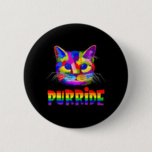 Gay Pride for Women Men LGBT Daddy Cat Gift Purri 6 Cm Round Badge