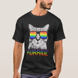 Gay Pride For Women Men Lgbt Daddy Cat Purride T-Shirt