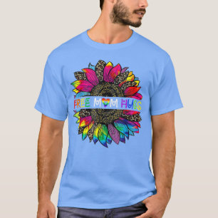 Gay Pride Free Mum Hugs Sunflower LGBT  T-Shirt