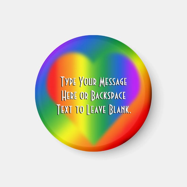 Gay Pride Fridge Magnets Custom Rainbow Love Gift (Front)