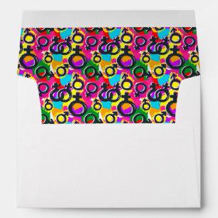 Gay Pride Gender Neon Pattern Envelope