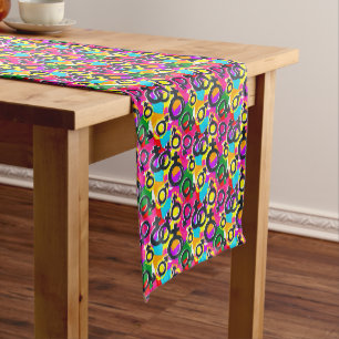 Gay Pride Gender Neon Pattern Short Table Runner