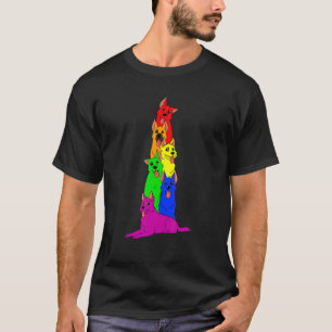 Gay Pride German Shepherd Dog   Lgbt   Rainbow Fla T-Shirt