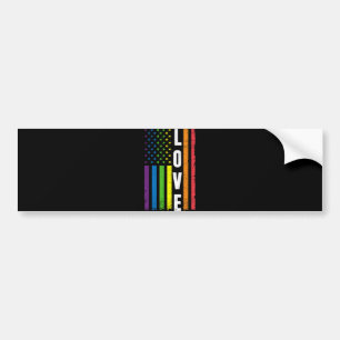 Gay Pride Gifts Men Women LGBT Rainbow Flag Gay Lo Bumper Sticker