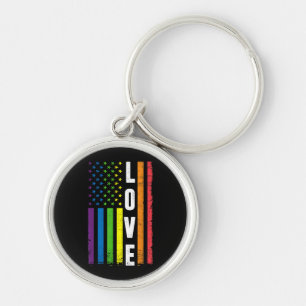Gay Pride Gifts Men Women LGBT Rainbow Flag Gay Lo Key Ring