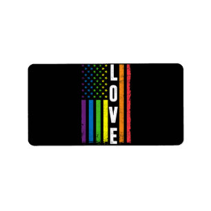 Gay Pride Gifts Men Women LGBT Rainbow Flag Gay Lo Label