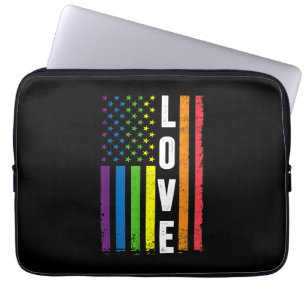 Gay Pride Gifts Men Women LGBT Rainbow Flag Gay Lo Laptop Sleeve