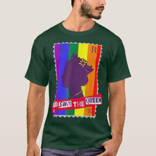GAY PRIDE GOD SAVE THE QUEEN RAINBOW FLAG T-Shirt