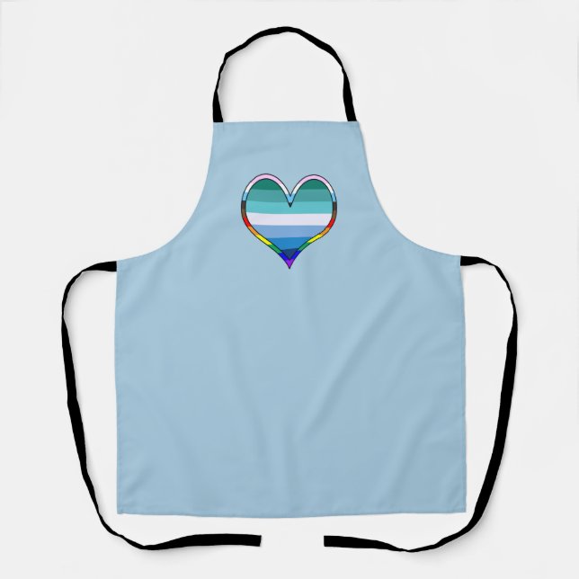 Gay Pride Heart Apron (Front)