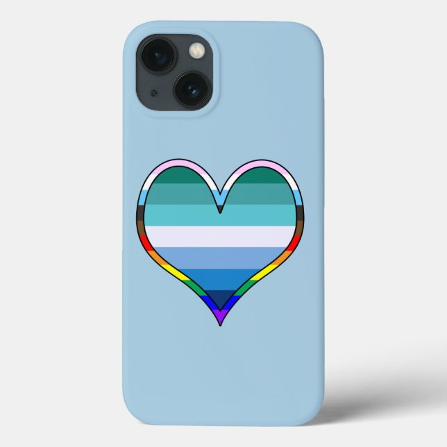 Gay Pride Heart Case-Mate iPhone Case (Back)