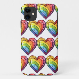 Gay pride heart design Case-Mate iPhone case
