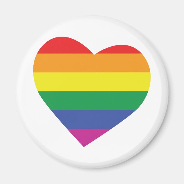 Gay Pride Heart Magnet (Front)