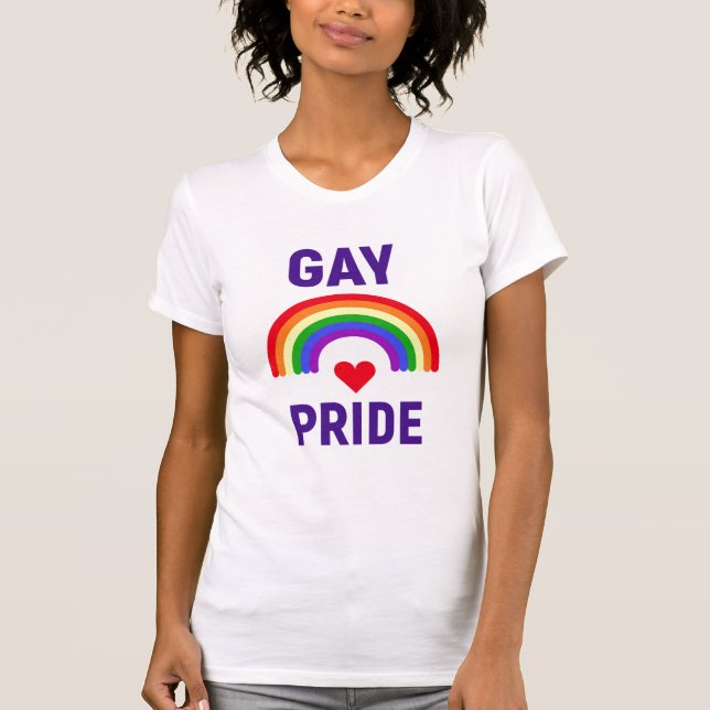 Gay Pride | Heart & Rainbow T-Shirt (Front)
