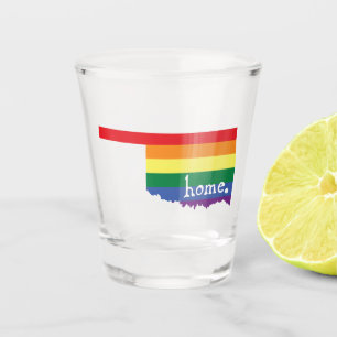 Gay Pride Home   Oklahoma Shot Glass
