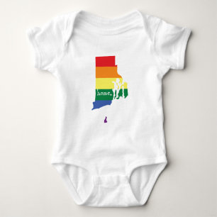 Gay Pride Home Rhode Island Baby Bodysuit
