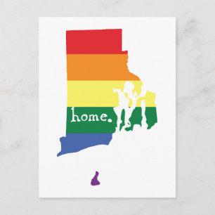 Gay Pride Home   Rhode Island Postcard