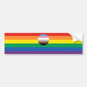 Gay Pride Inclusion Flag Bumper Sticker