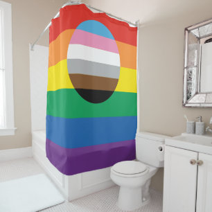 Gay Pride Inclusion Flag Shower Curtain